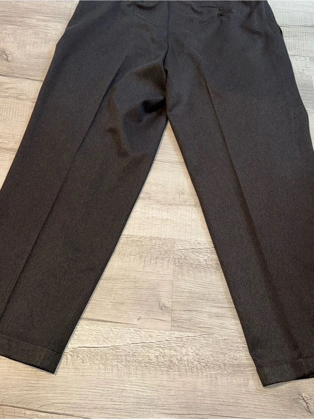 VTG Slates Levi Strauss USA Made 36x30 Pleated Cuffed Slacks Dacron Microfiber